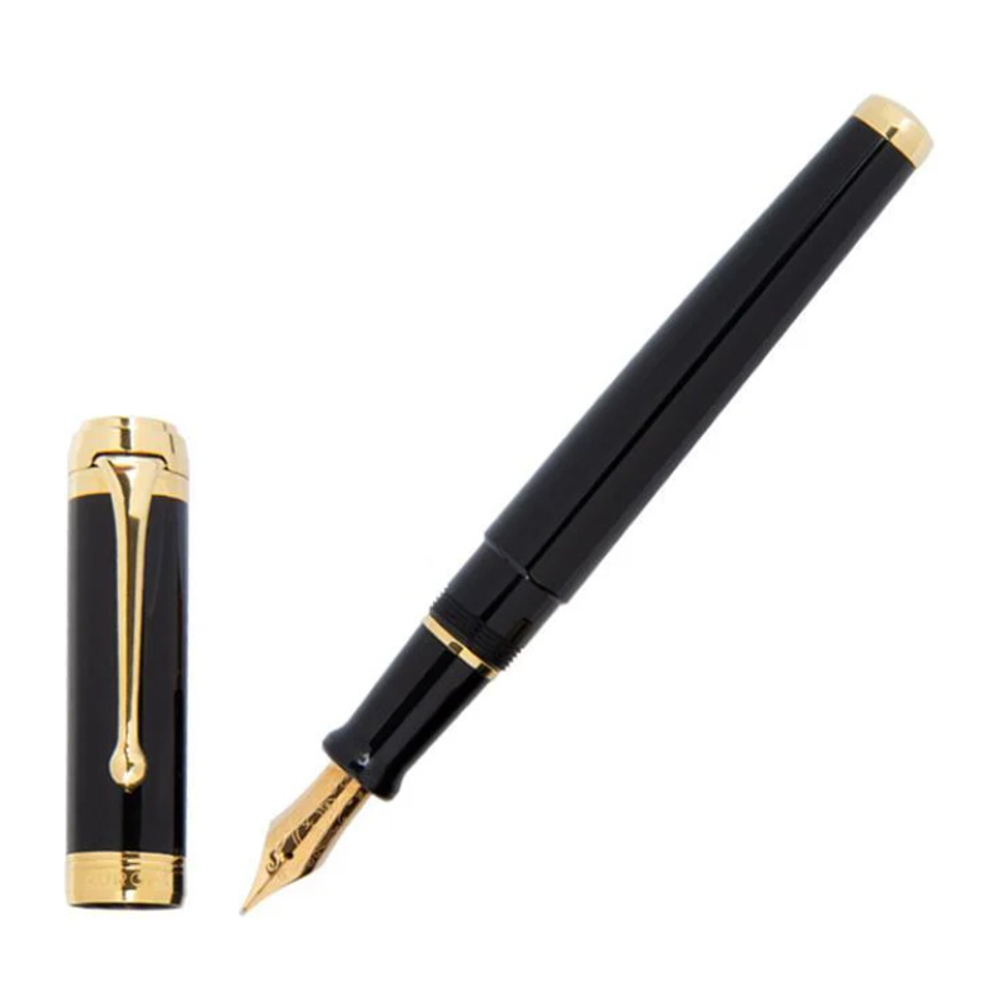 Перьевая ручка Aurora Talentum Black GT, перо - F, в подарочной коробке