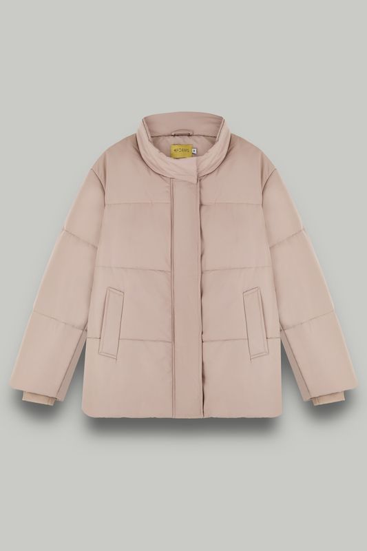 Куртка укороченная стеганая, бежевый