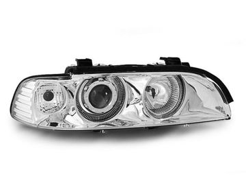Передние фары Bmw 5 E39 angel eyes chrome