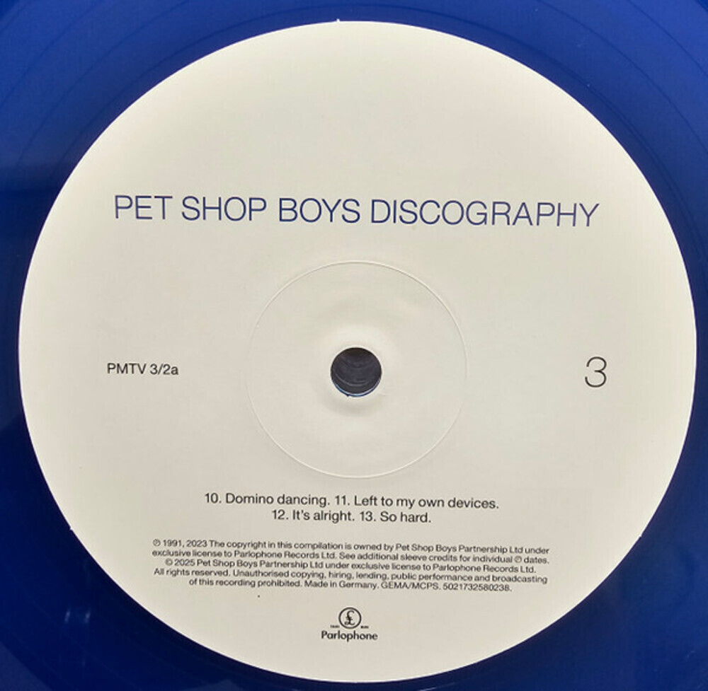 Pet Shop Boys / Discography: The Complete Singles Collection 1985-1991 (Limited Edition)(Coloured Vinyl)(2LP)