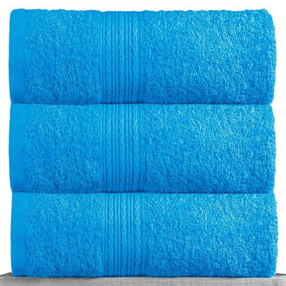 Полотенце махровое "АВТ. СВЕТЛО-ГОЛУБОЕ" BAYRAMALY, 100% хлопок, Туркмения.