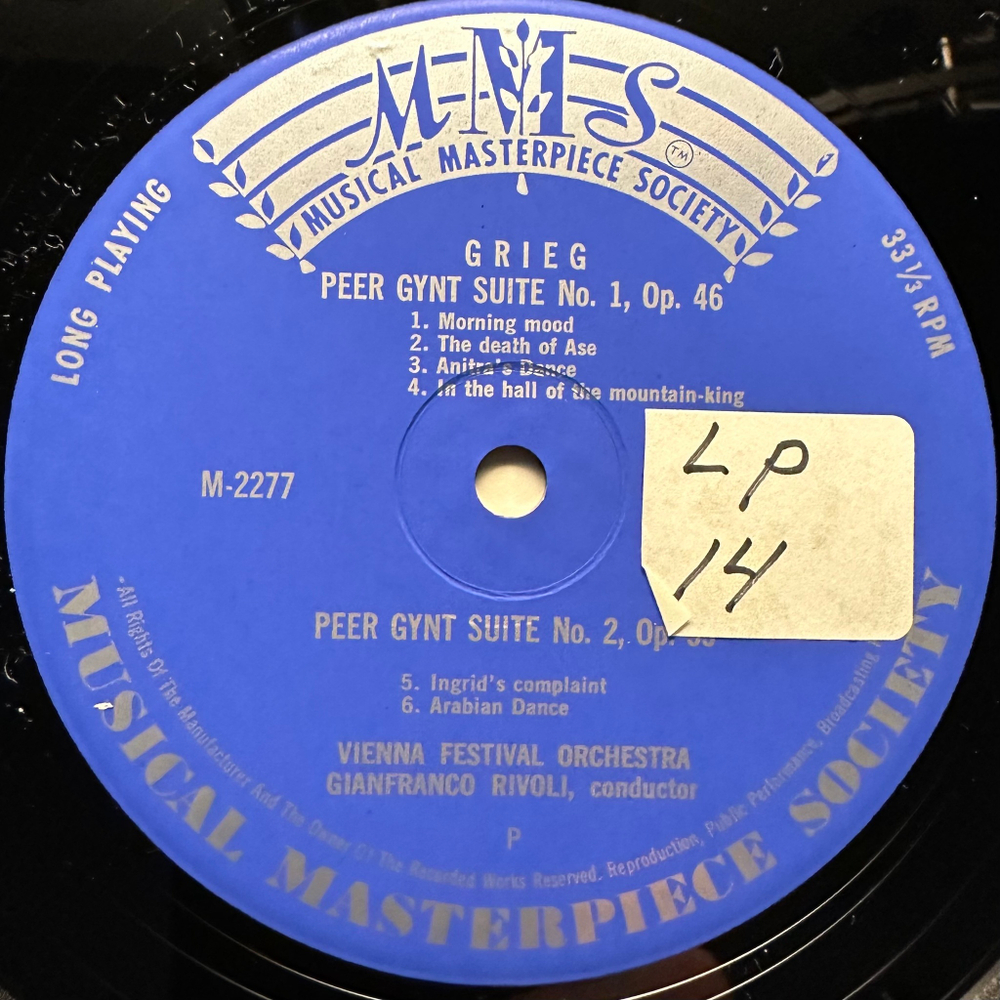 Григ - Сюиты «Пер Гюнт» № 1 и 2 / 4 «Норвежские танцы» (Англия 1964г.)