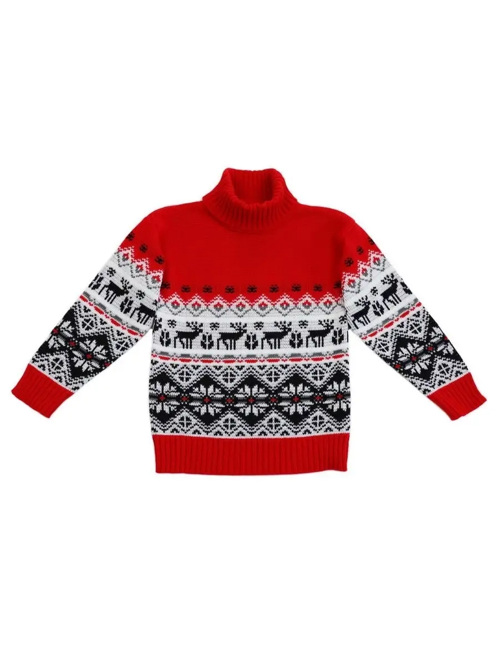 Свитер вязаный с горлом