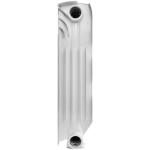 Радиатор алюминиевый STOUT Gamma 350 - 10 секций (подключение боковое, цвет белый)