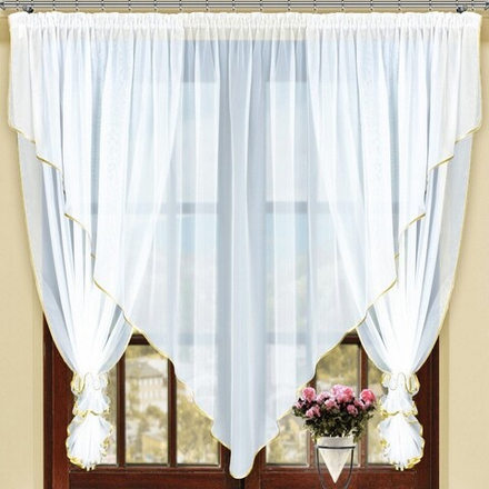 Занавеска "Ф. АДА", цвет белый, на шторной ленте, Польша.