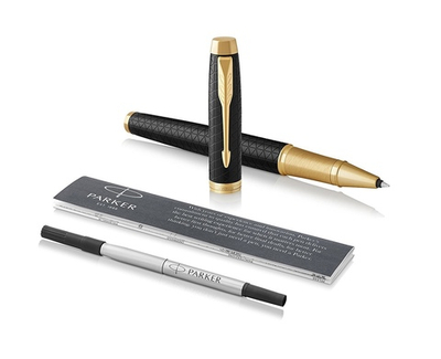 Набор с гравировкой: Ежедневник недатированный и Ручка роллер Parker IM Premium Core Black GT (черны