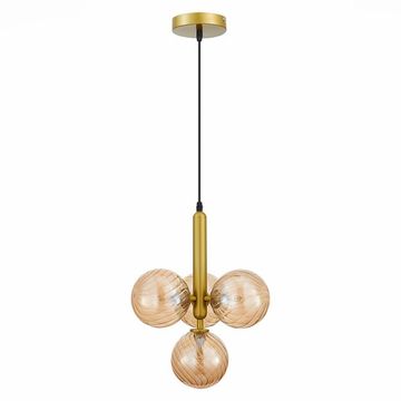 SLE220323-04 Светильник подвесной Золото/Янтарный G9 4*5W 4000K SALERNO