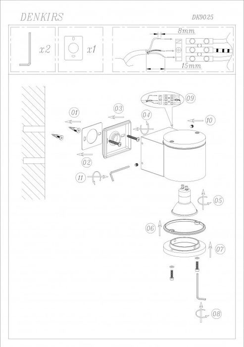 Светильник настенный Denkirs DK9025-WH