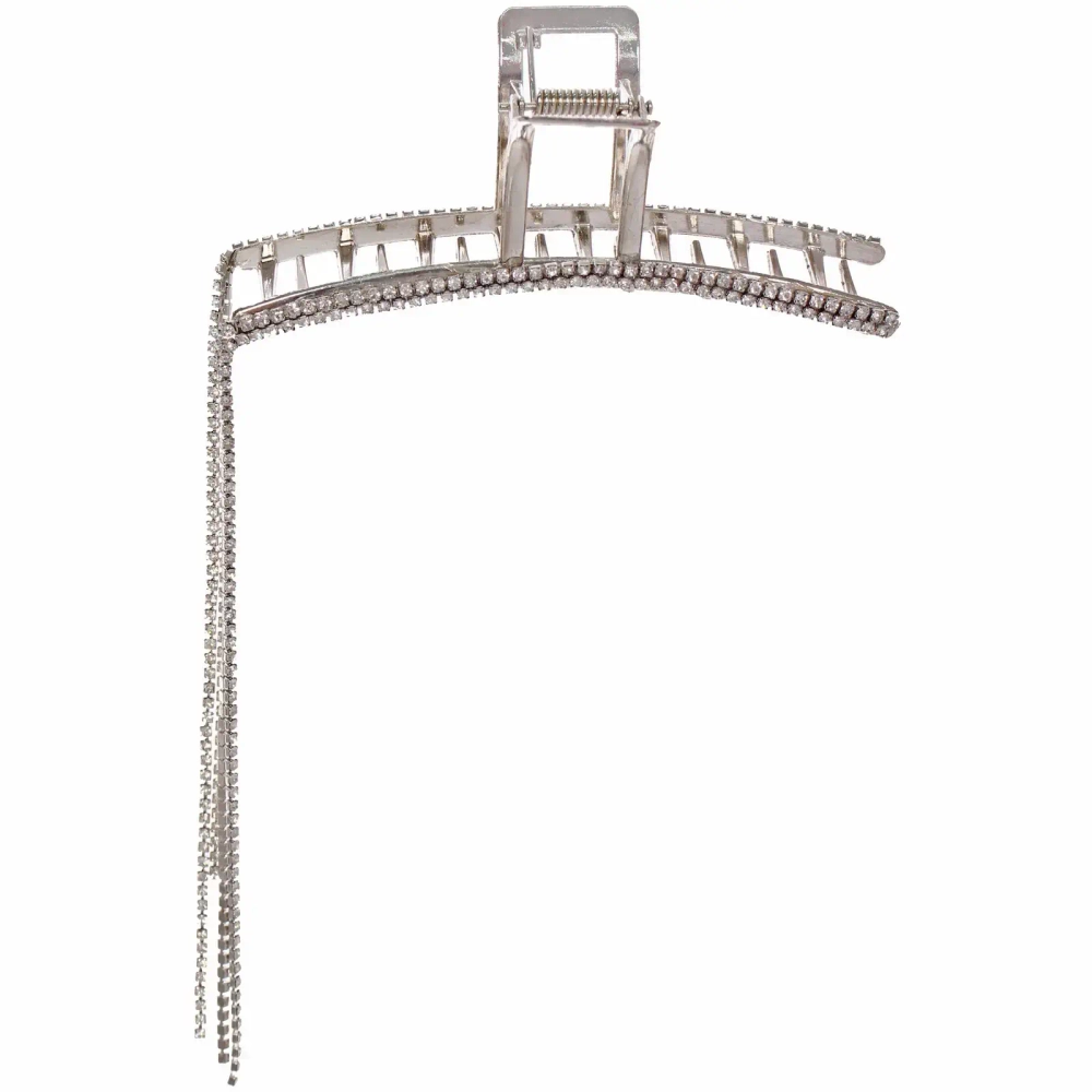 Заколка - краб для волос на блистере «ДЕ Палма», классика, цвет золото и серебро, 12*4см (пакет с подвесом)