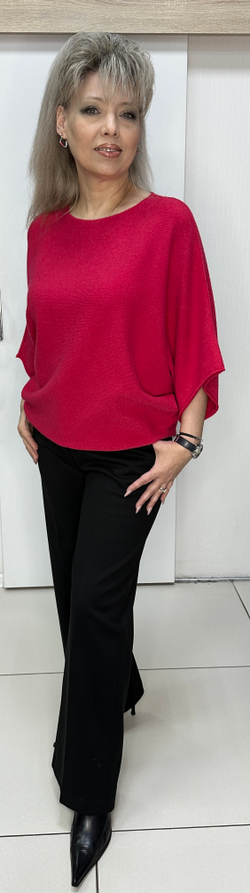 Итальянский джемпер в ягодном цвете