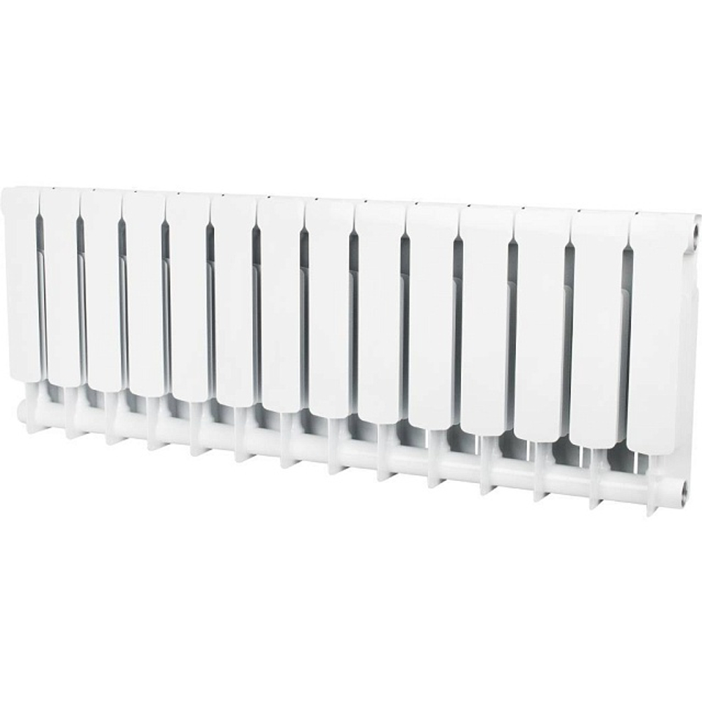 Радиатор биметаллический STOUT Space 350 - 14 секций (подключение боковое, цвет белый)