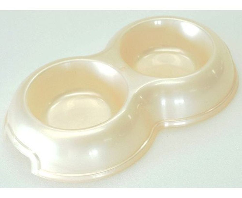 HOMEPET 2х200 мл миска для животных бежевый перламутр 3530294