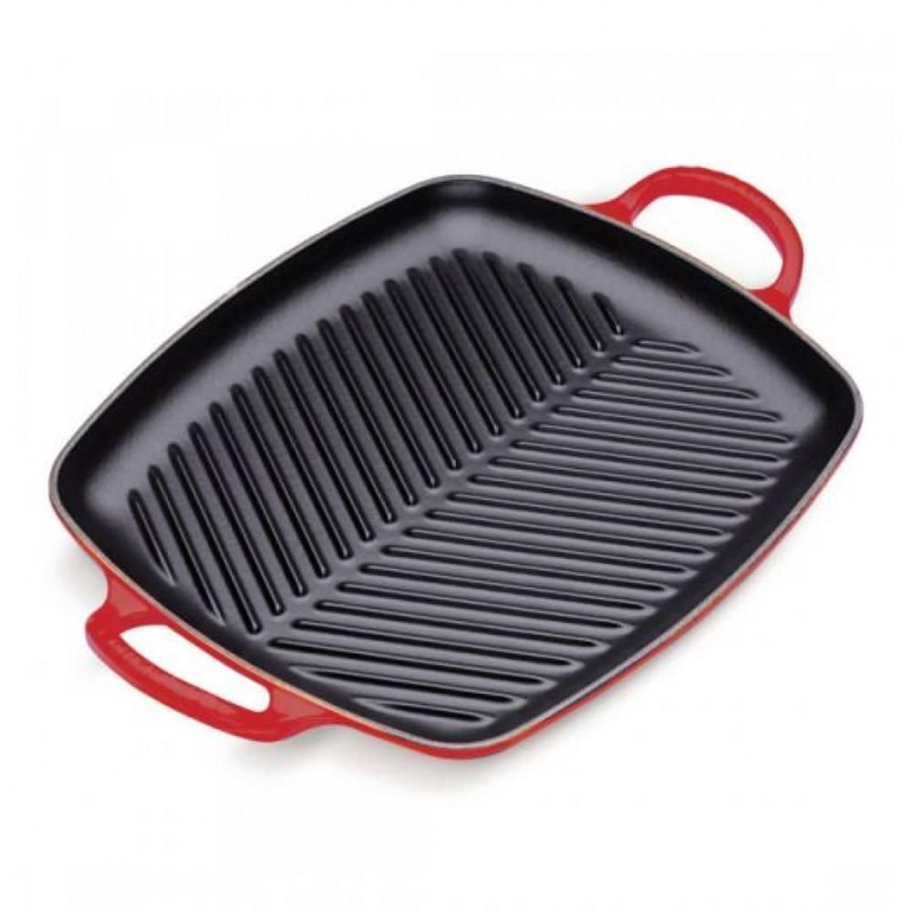 Чугунная сковорода-гриль Le Creuset, 30x27 см, Бордовая