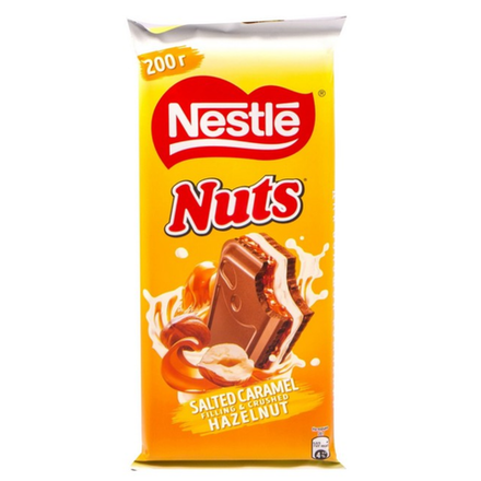 Шоколад молочный Nestle Salted Caramel Hazelnut 200 гр