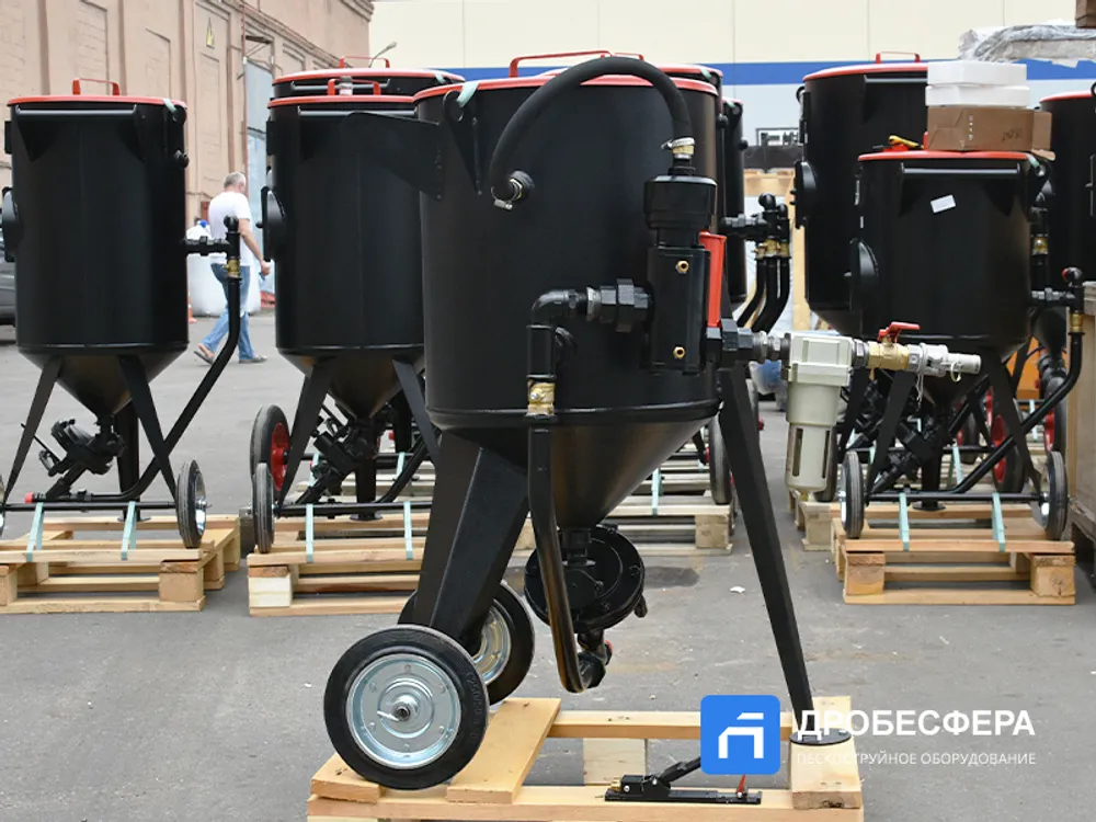 Пескоструйный аппарат PST-PS-75-3 без рукава TWIN с шиберным дозатором