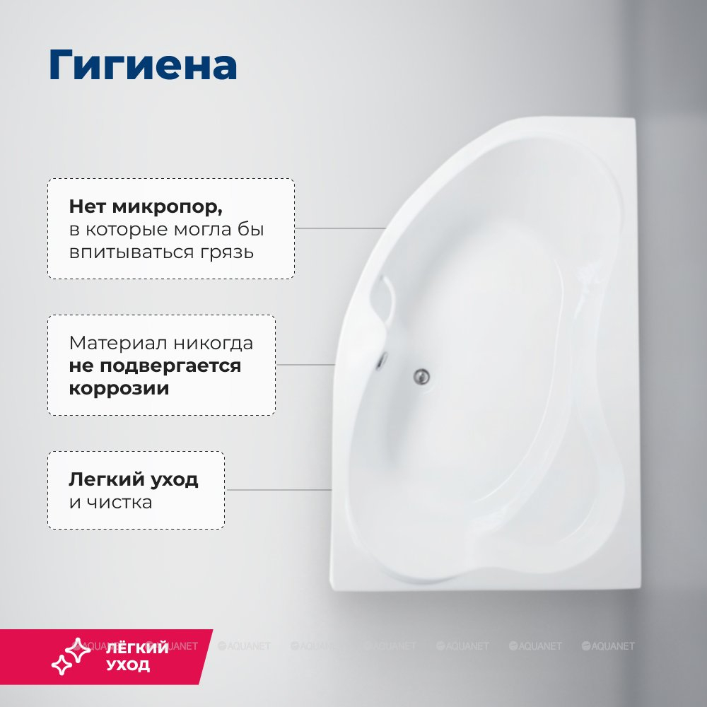Акриловая ванна Aquanet (Акванет) Capri 160x100 R с каркасом