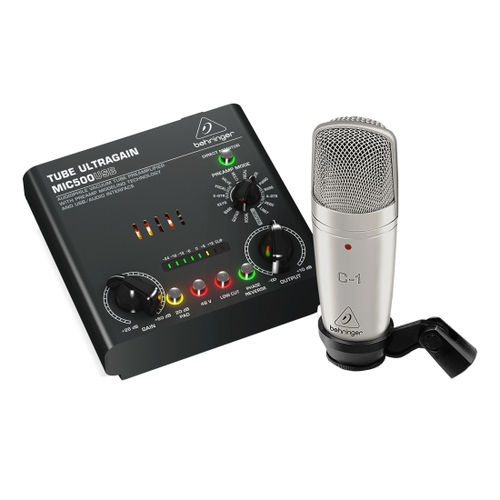 BEHRINGER VOICE STUDIO - комплект для звукозаписи, ламповый предусилитель MIC500USB