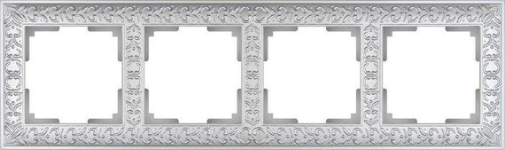 Рамка Werkel Antik на 4 поста жемчужный WL07-Frame-04 4690389063527