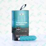 Голубой текстурированный минивибромассажер Charms Key