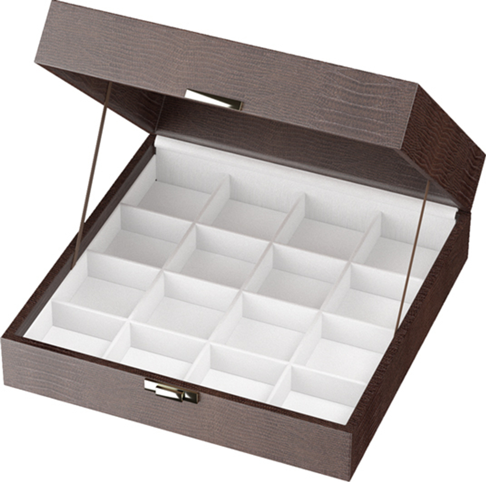 Планшет-футляр Альфа/16 ячеек 03(48х48 мм.)/крышка/замочек