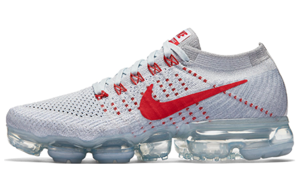 Кроссовки Nike Air Vapormax Pure Platinum University Red (Женская размерная сетка)