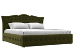 Кровать интерьерная Герда 180, Зеленый, Микровельвет, 108358