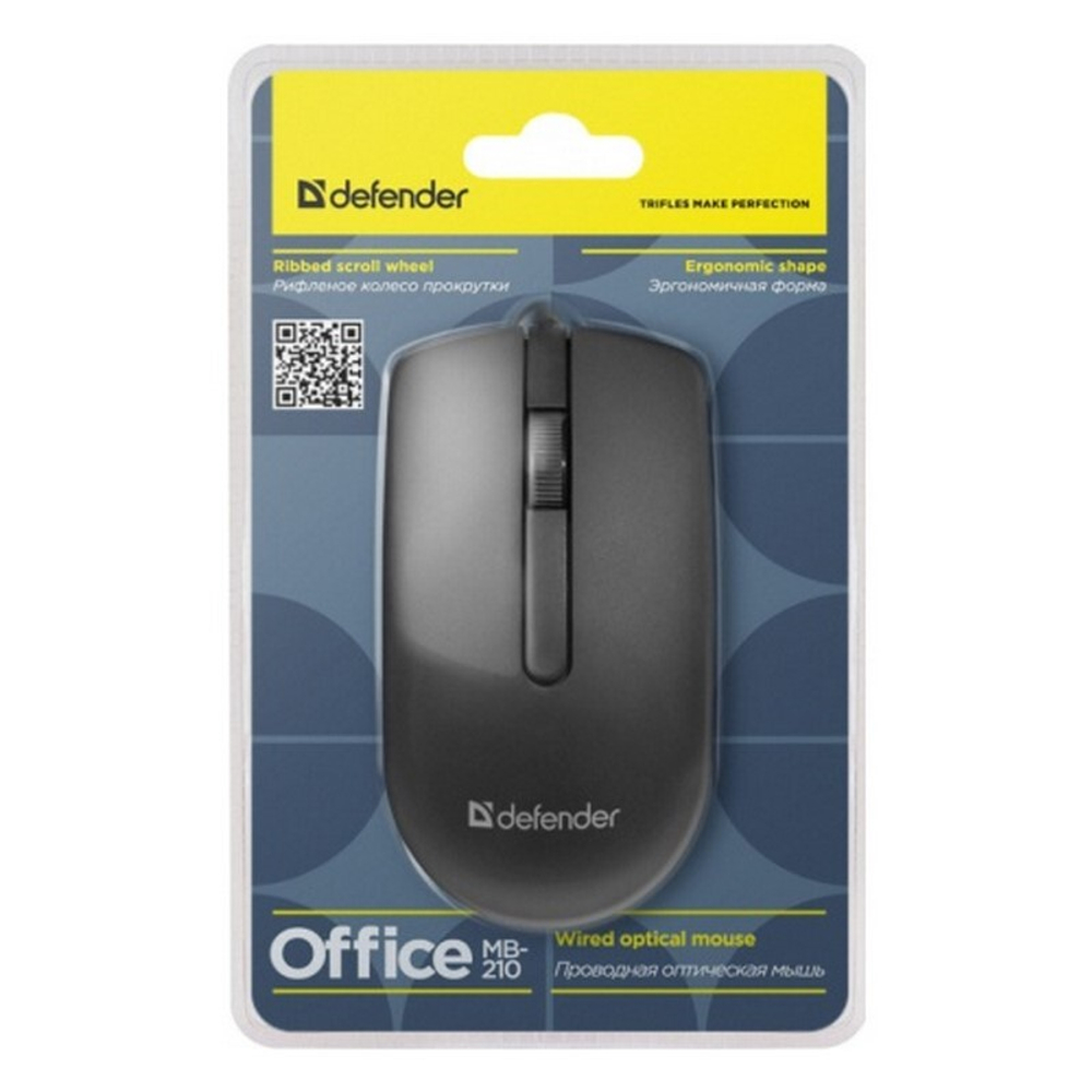 Мышь проводная Defender Office MB-210 (черная)