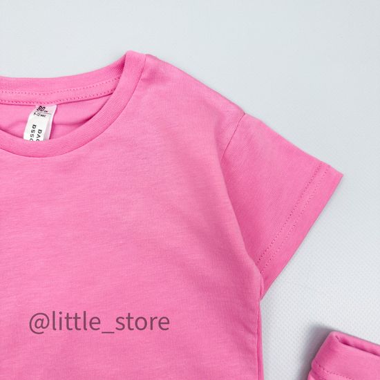 Комплект хлопковый с велосипедками, Розовый