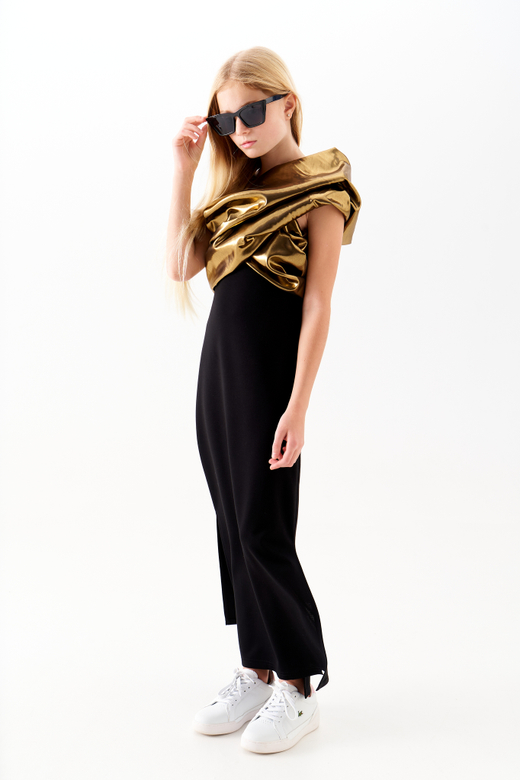 Золотое платье в стиле рок-н-ролл