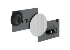 Вешалка Stripe M горизонтальная с зеркалом D 60 см (серый)