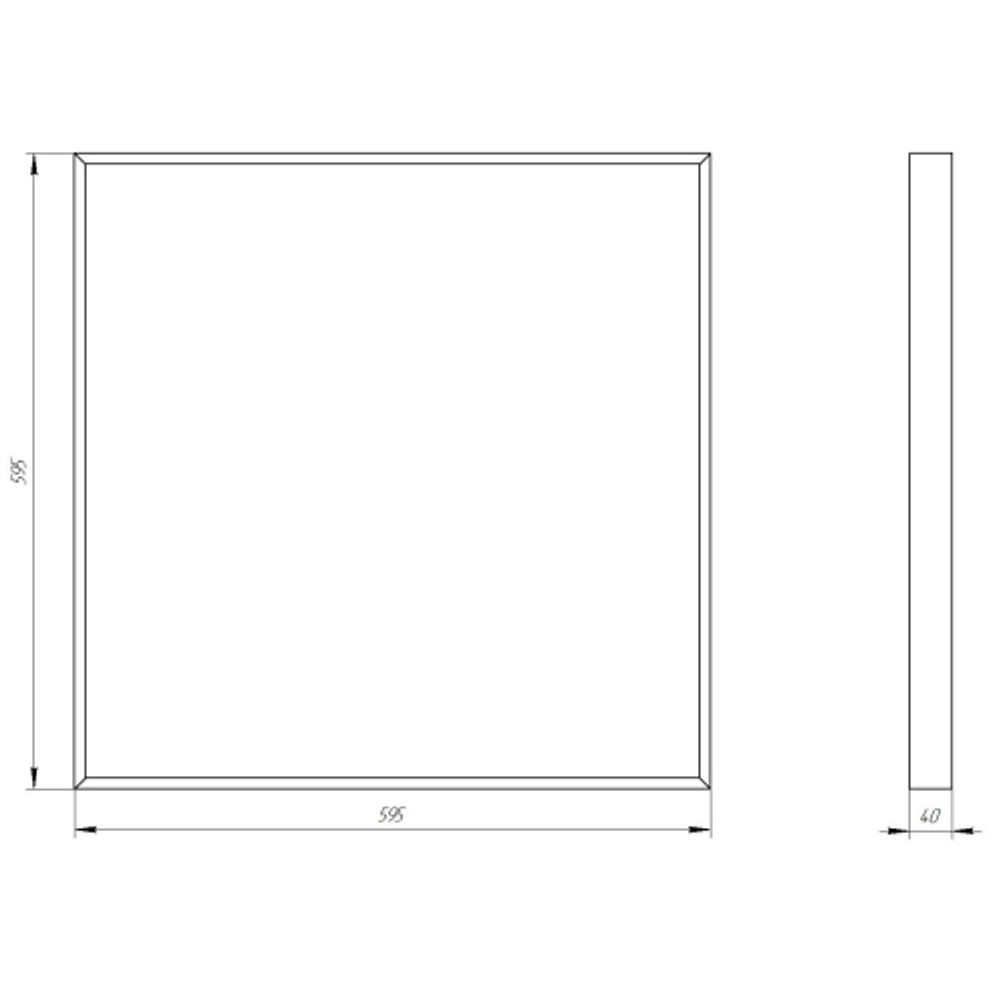 Светильник светодиодный ЭРА SPO-910-1-40K-032 32Вт 4000К 3360Лм 595x595x40 призма