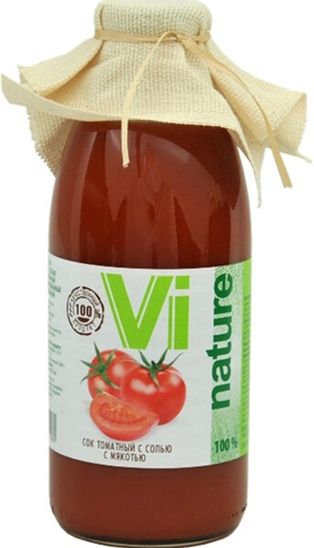 Сок Ви Нейче Томатный с мякотью с солью / Vi Nature Tomato 0.75 - стекло