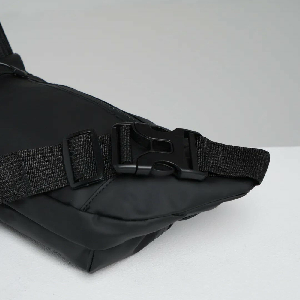 Сумка на пояс мужская через плечо на плечо поясная для документов спортивная, черная