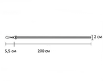 Водитель для штор металлический Грани, цвет черный/серебро (120, 150, 200, 250 см)