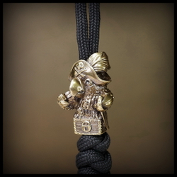 Темлячная бусина "Попугай" для ножей , латунь