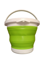 Ведро складное 5 литров, круглое, цвет зеленый