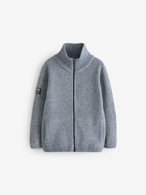 Джемпер с молнией для мальчика Next 434-134, Серый