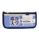 Пенал - косметичка Alingar, ПВХ, молния, боковой карман, мини-кошелек, 190 х 80 х 35 мм, "Welcome Harvard", микс (хаки, черный, синий), европодвес