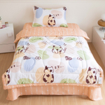 Комплект постельного белья Сатин с Одеялом Young 100% хлопок на резинке OBKR016