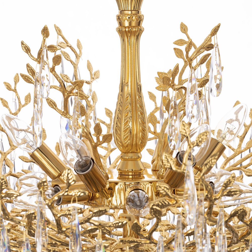 Citilux RITZ CL310122 Люстра хрустальная подвесная Золото