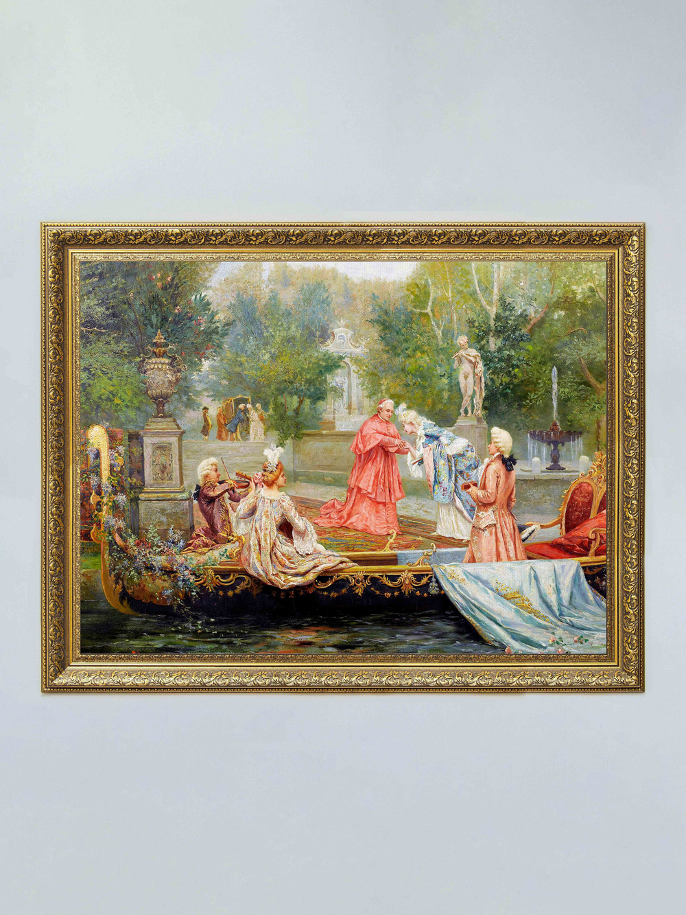 Картина на стену для интерьера на холсте "Золотой век" в классической раме 41*51 см