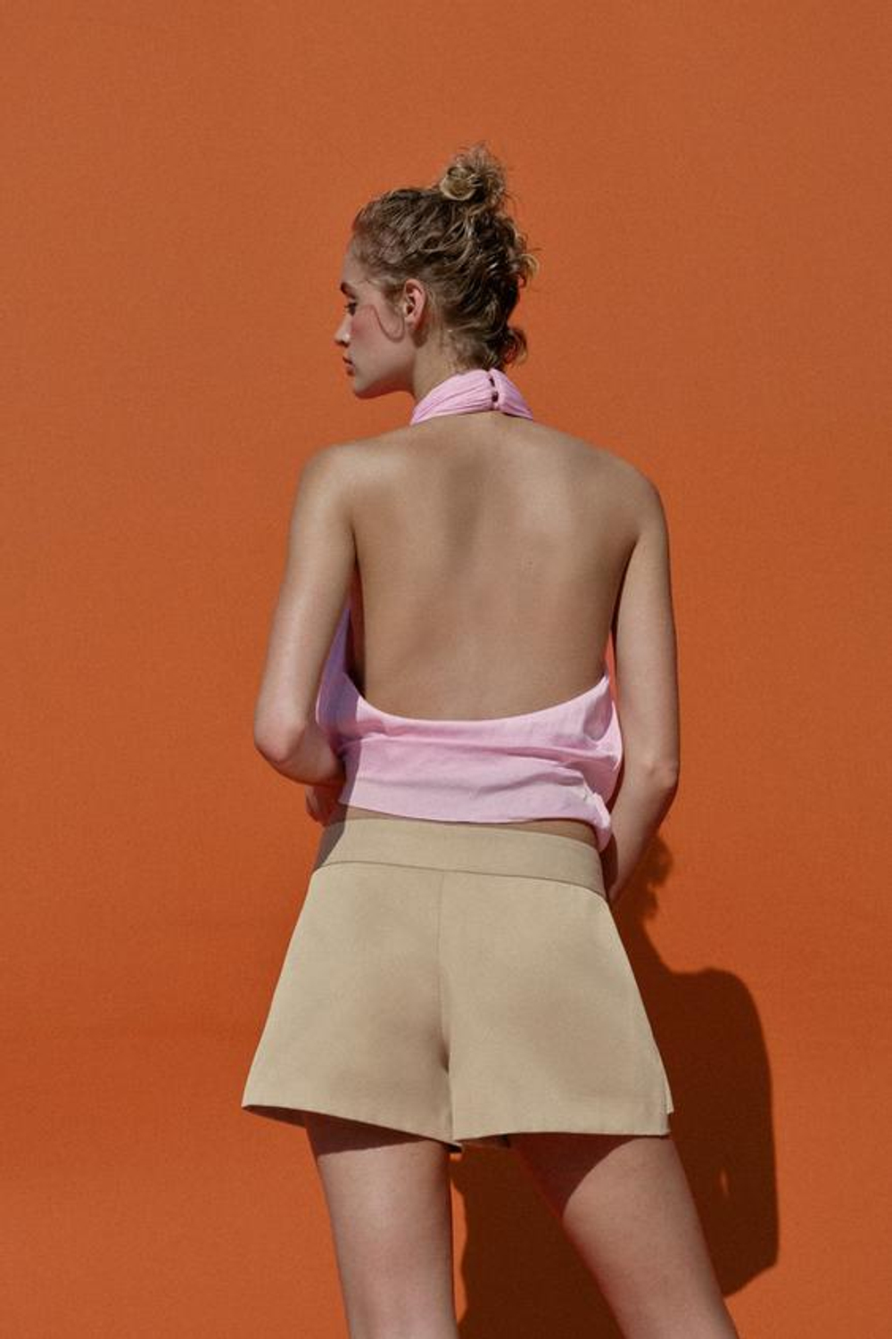ZARA ЮБКА-ШОРТЫ С ЗАПÁХОМ И НИЗКОЙ ПОСАДКОЙ, ПЕСОЧНЫЙ