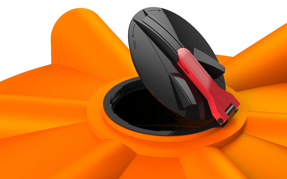 Крышка 450 мм откидная Полимер-Групп(черный) - арт.559328