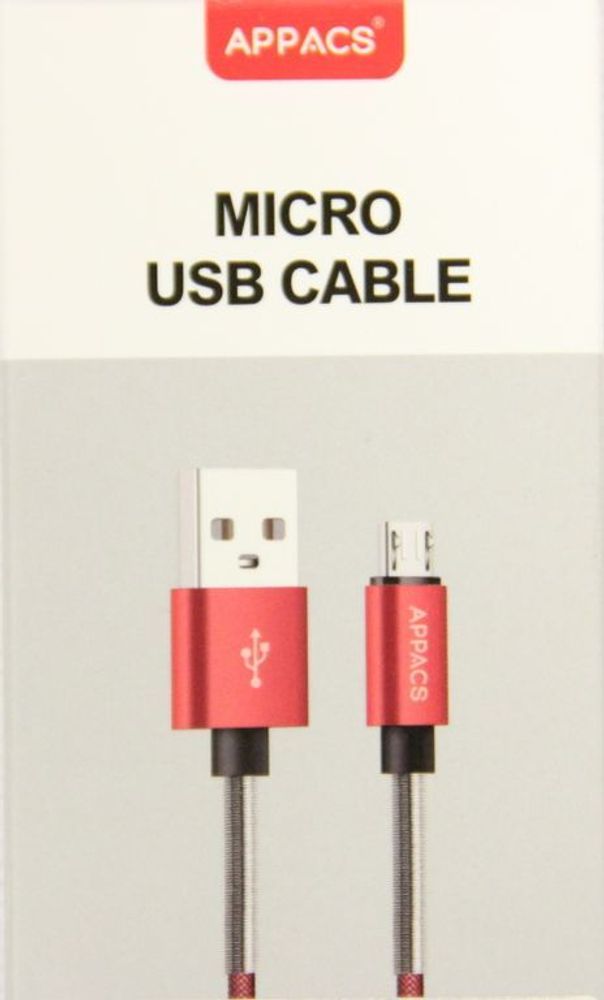 Кабель APPACS AP03202m, microUSB, 5V/2.4A, 1 метр