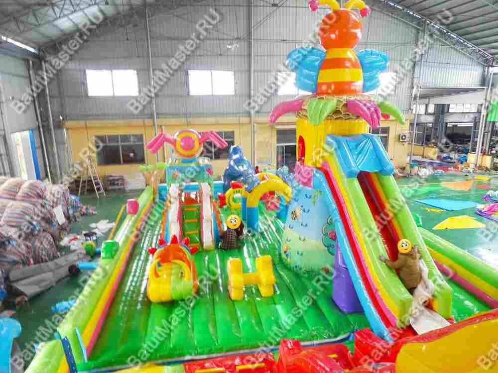 Мега-батут "Хамелеон и динозавры", 20*10*6 м