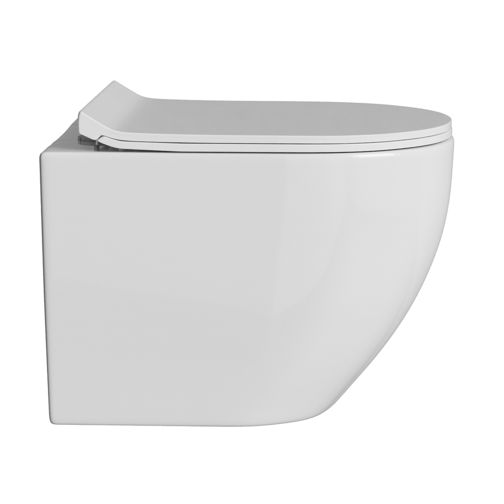 Унитаз подвесной безободковый WAVE TOR Tornado3.0, сид. полипр, м/л, быстр, БЕЛЫЙ глянец (XL)