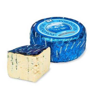 Сыр мягкий "Рокфорти" с голубой плесенью МДЖ 55%, Молодея, Беларусь