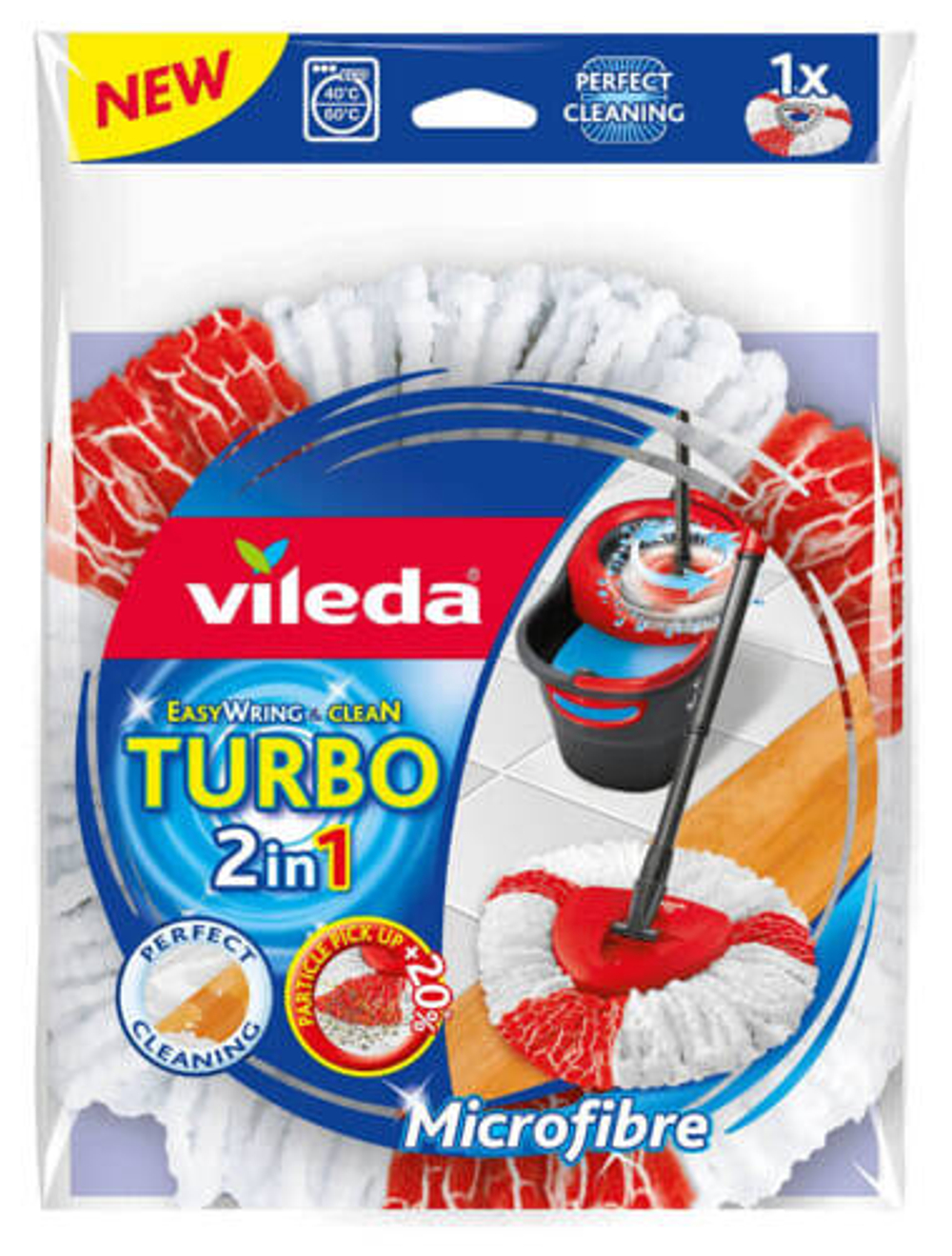 Запаска  для швабры Vileda Easy Wring Турбо 2 в 1.