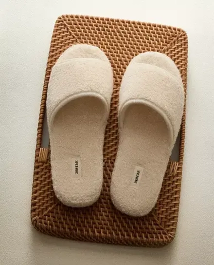 ZARA HOME ДОМАШНИЕ ТАПОЧКИ, БЕЖЕВЫЙ