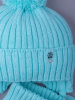 Шапка для девочки осенняя и снуд вязаные